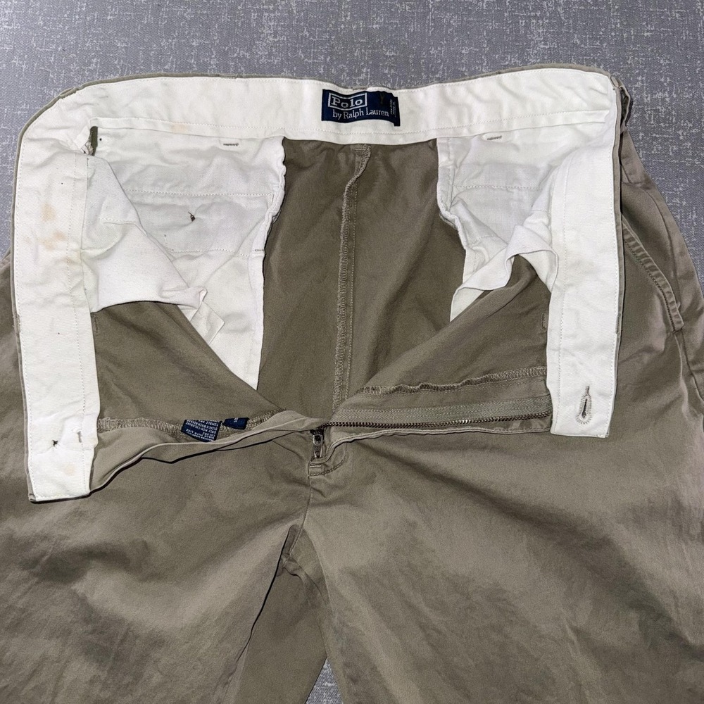 Polo Ralph Lauren Pants Mens 36x31 Beige Chino Straight Leg Flat Front Classic - Picture 6 of 9